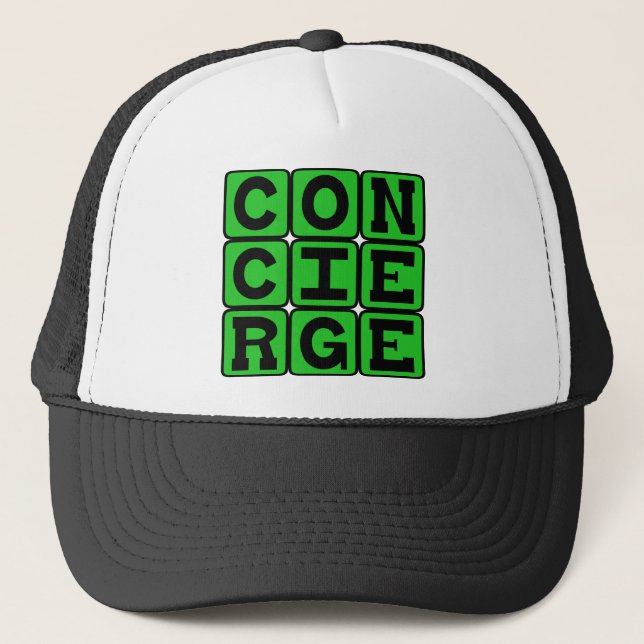 Concierge, servicepersonal truckerkeps (Framsida)