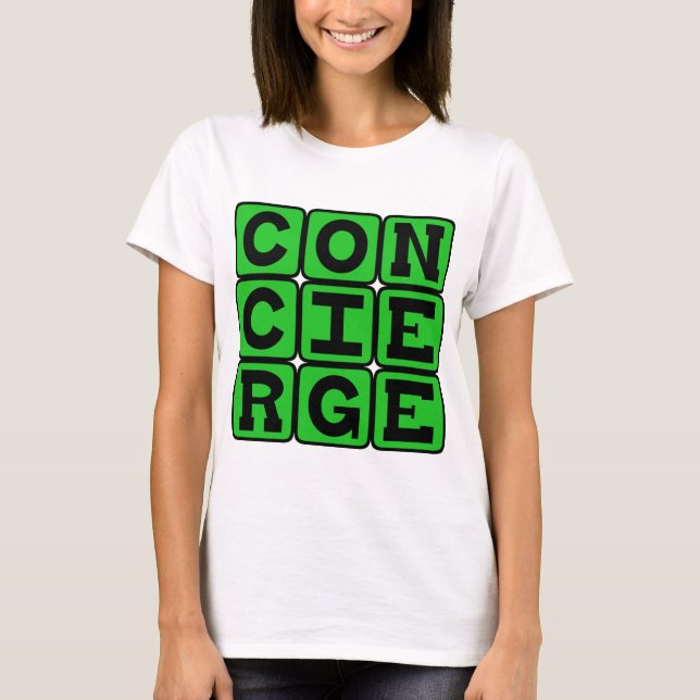Concierge, serviceposition tee shirt (Framsida)
