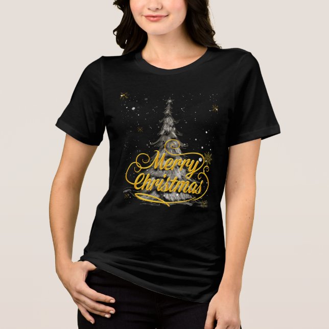 Concise Christmas Caption & Translation T Shirt (Framsida)