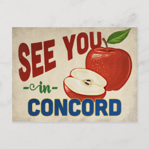 Concord California Apple - Vintage resor Vykort