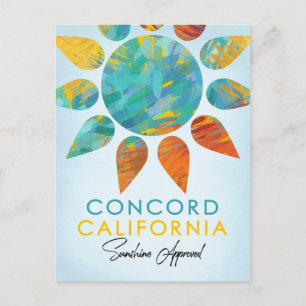 Concord California Sunshine Travel Vykort