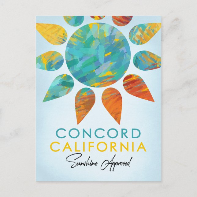 Concord California Sunshine Travel Vykort (Framsida)