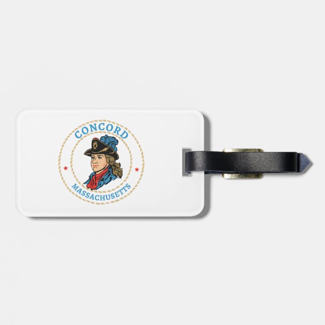 Concord Massachusetts Colonial Bagagebricka (Baksida Vågrät)