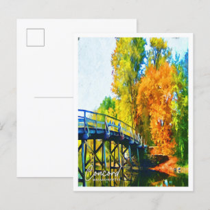 Concord Massachusetts USA Oil Paint City Landscape Vykort