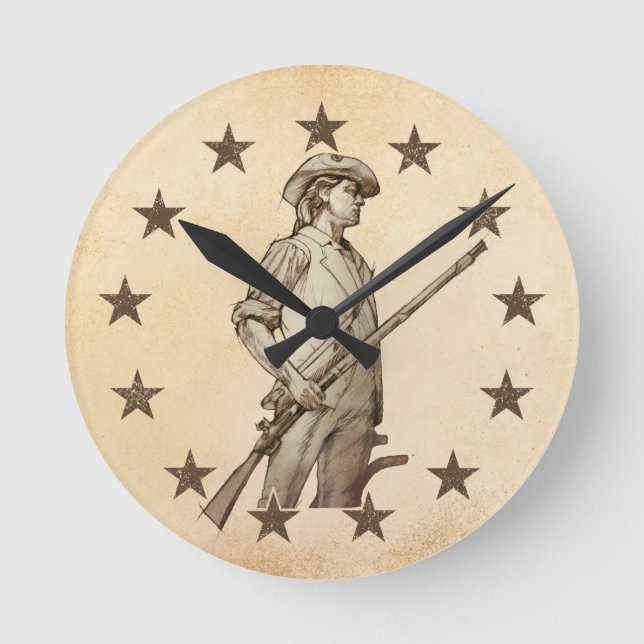 Concord Minuteman Rund Klocka (Framsida)