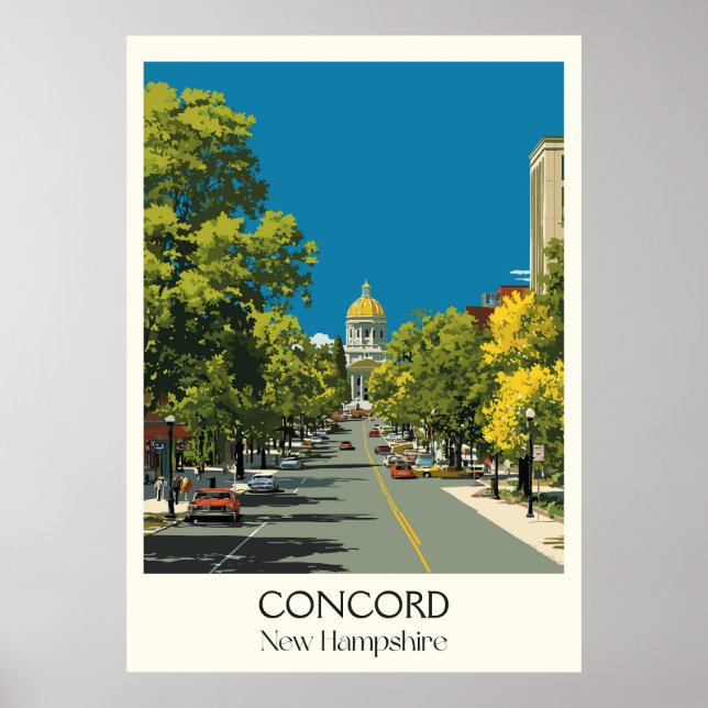 Concord New Hampshire Capitol City Poster (Framsidan)