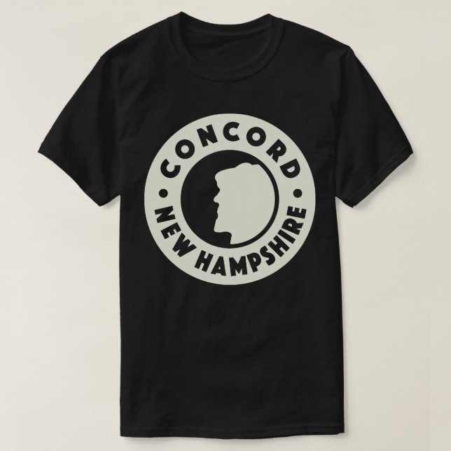 Concord New Hampshire Circle Tan T Shirt (Design framsida)