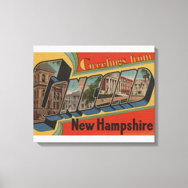 Concord, New Hampshire - Large Brev Scenes Canvastryck (Framsida)