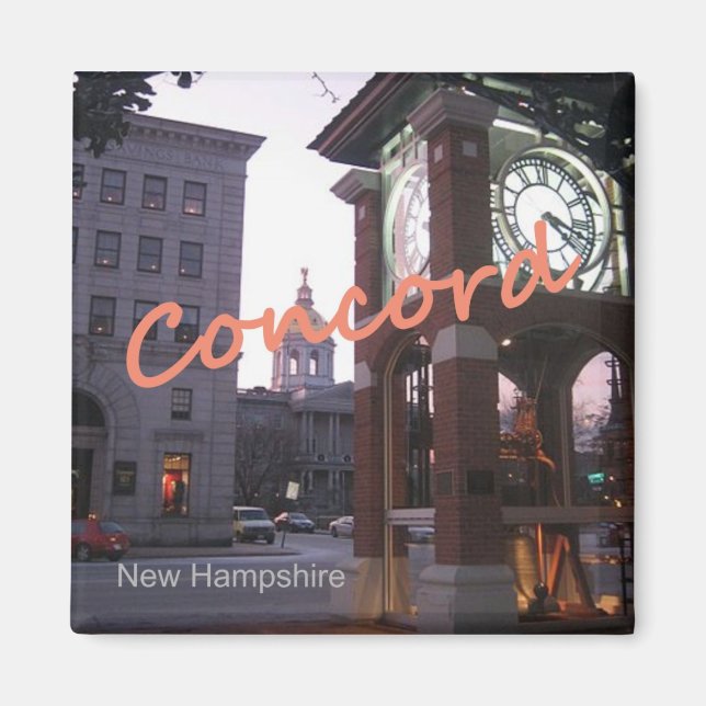 Concord New Hampshire Photo Souvenir Magnets Magnet (Framsidan)