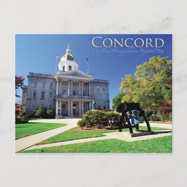 Concord New Hampshire Vykort (Framsida)