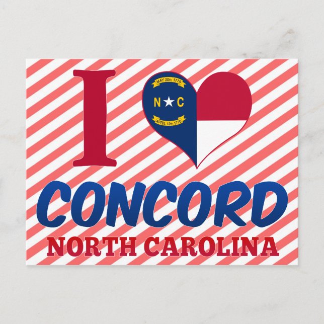 Concord, North Carolina Vykort (Framsida)