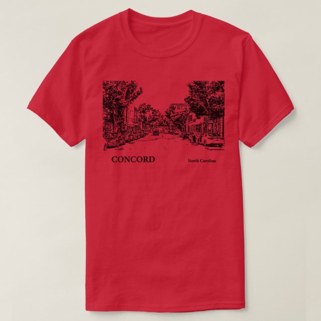 Concord North olina 4 T Shirt (Design framsida)