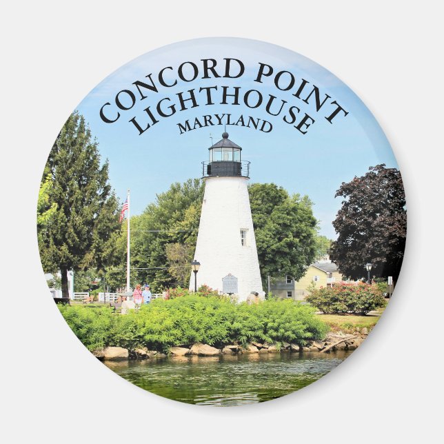 Concord Point Lighthouse, Maryland Round Magnet (Framsidan)