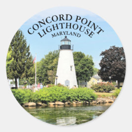 Concord Point Lighthouse, Maryland Round Stickers Runt Klistermärke