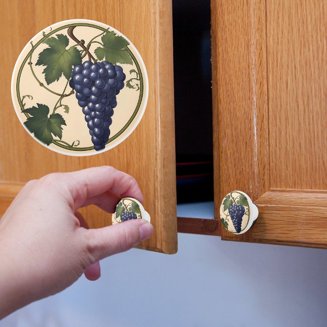 Concord Vinyard Keramisk Knapp Knopp (Skapare uppladdad)
