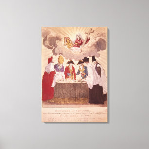 Concordat mellan Napoleon och Pope Pius VII Canvastryck