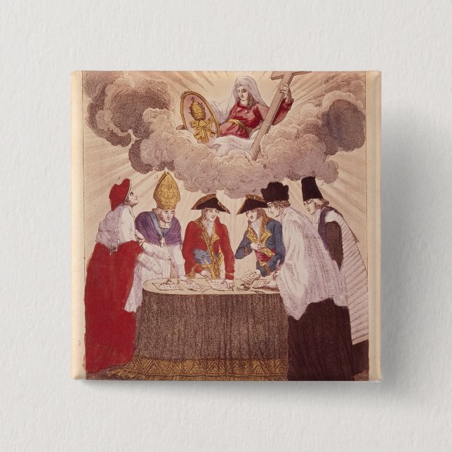 Concordat mellan Napoleon och Pope Pius VII Knapp (Framsida)