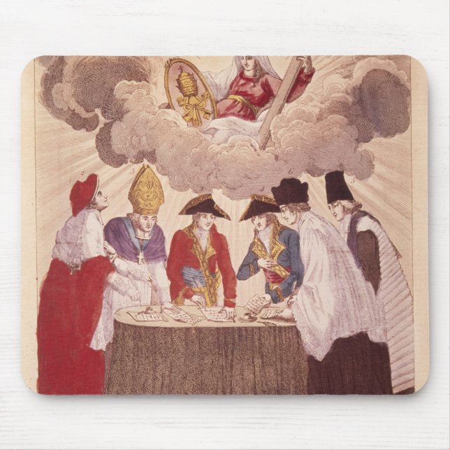 Concordat mellan Napoleon och Pope Pius VII Musmatta (Framsidan)