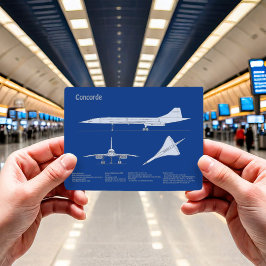 Concorde - Flygplansplanerna för blåkopia av Teckn Vykort