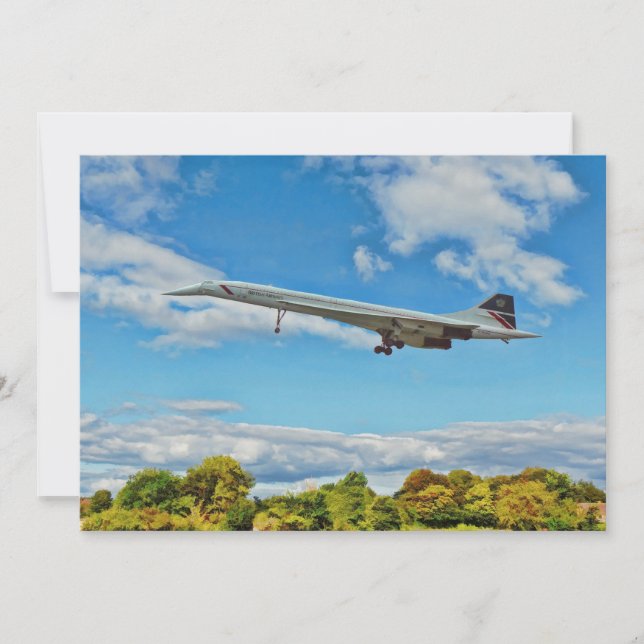 Concorde on Finals Investigation Card Inbjudningar (Framsida)