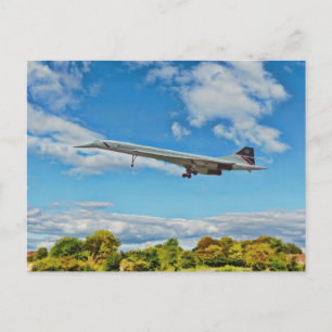 Concorde on Finals Postcard Vykort