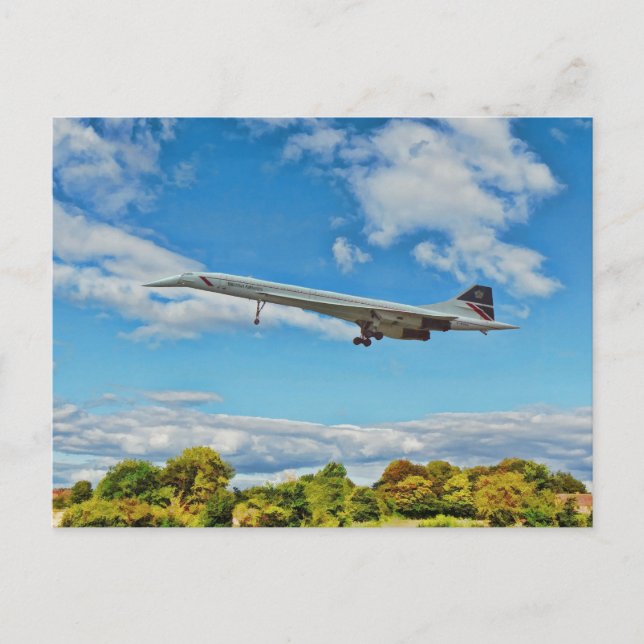 Concorde on Finals Postcard Vykort (Framsida)