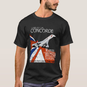 Concorde Supersonic Retro Vintage British Aircraft T Shirt