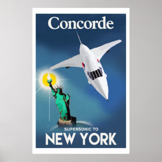 Concorde till New York Poster