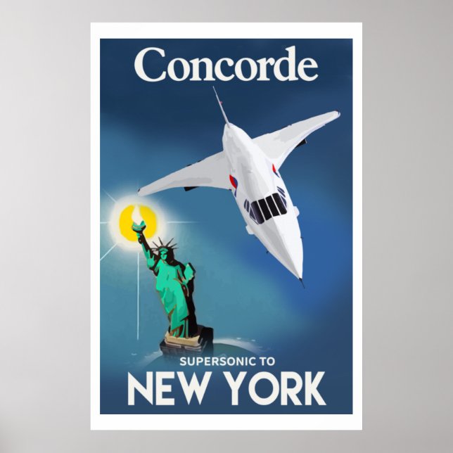 Concorde till New York Poster (Framsidan)