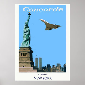Concorde till New York Poster