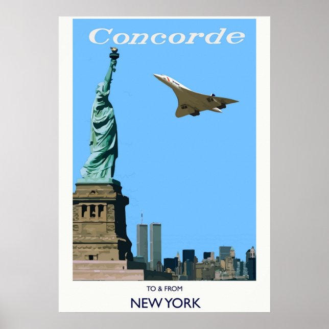 Concorde till New York Poster (Framsidan)