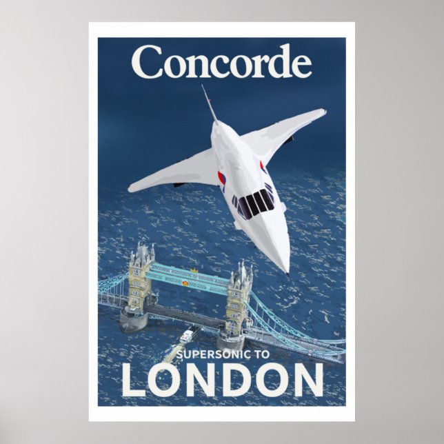 Concorde to London Poster (Framsidan)