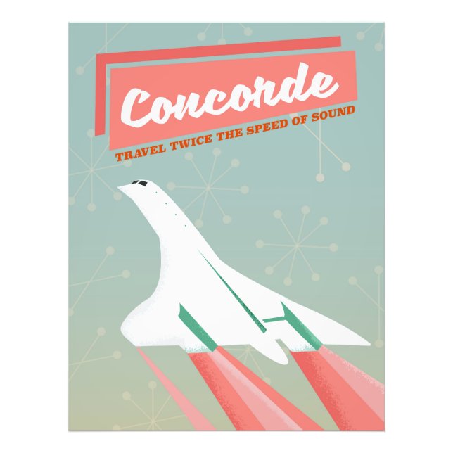 Concorde vintage resor poster (Framsidan)