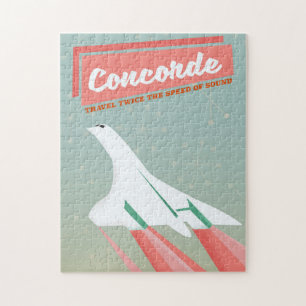 Concorde vintage resor poster pussel