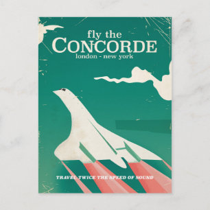 Concorde Vintage Semesteraffisch Vykort