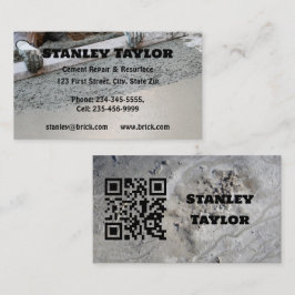 Concrete & Cement Solutions Custom QR Code Visitkort