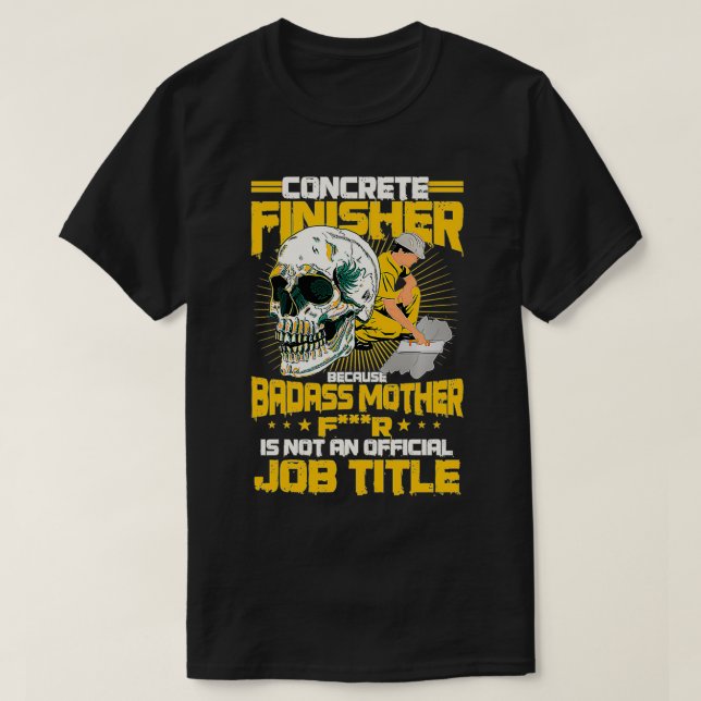 Concrete Finisher Design On Back Of Clothing Pullo T Shirt (Design framsida)