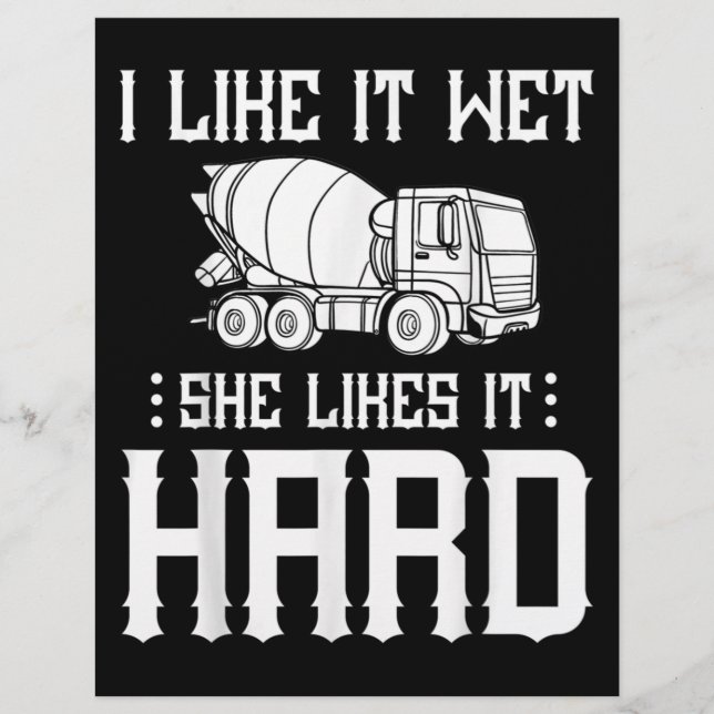 Concrete Finisher Worker Cement Mixer Truck Driver Brevhuvud (Framsida)