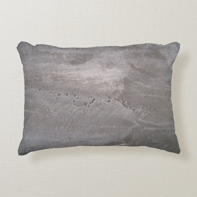 Concrete grey gray wall plaster prydnadskudde (Framsidan)