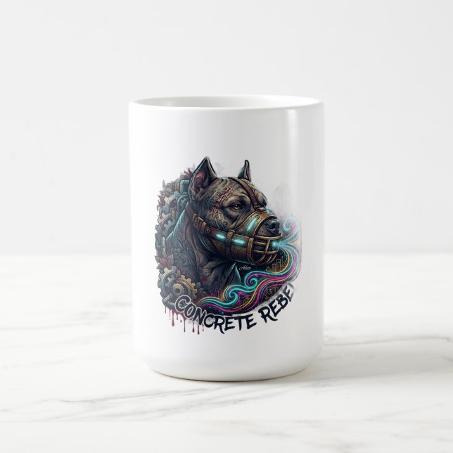 Concrete Rebel Pitbull Långärmad Kaffemugg (Center)