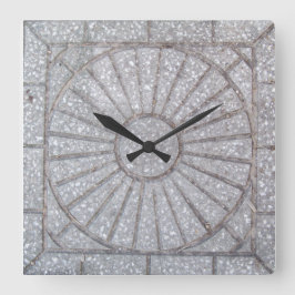 Concrete Sun on Acrylic Wall Clock Fyrkantig Klocka