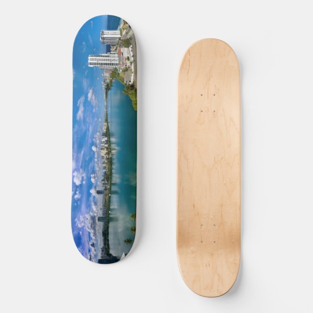 Condado Lagoon, Daytime Puerto Rico Skateboard Art (Framsida)