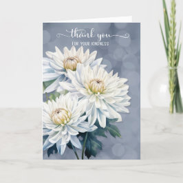 Condolence White Chrysanthemums på Blue Tack Kort