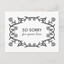 CONDOLENCES Förlåt för förlusten av Ro Ram gotiic Vykort