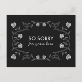 CONDOLENCES Förlåt för förlusten av Ro Ram gotiic Vykort