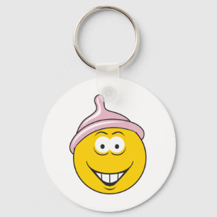 Condom Ansikte Nyckelring