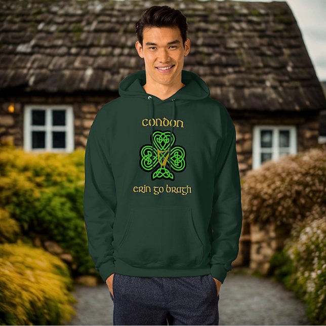 Condon irländsk hoodie med keltisk knut (Skapare uppladdad)