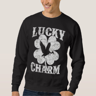 Condor Bird Shamrock Lucky Condor St Patrick's D Lång Ärmad Tröja