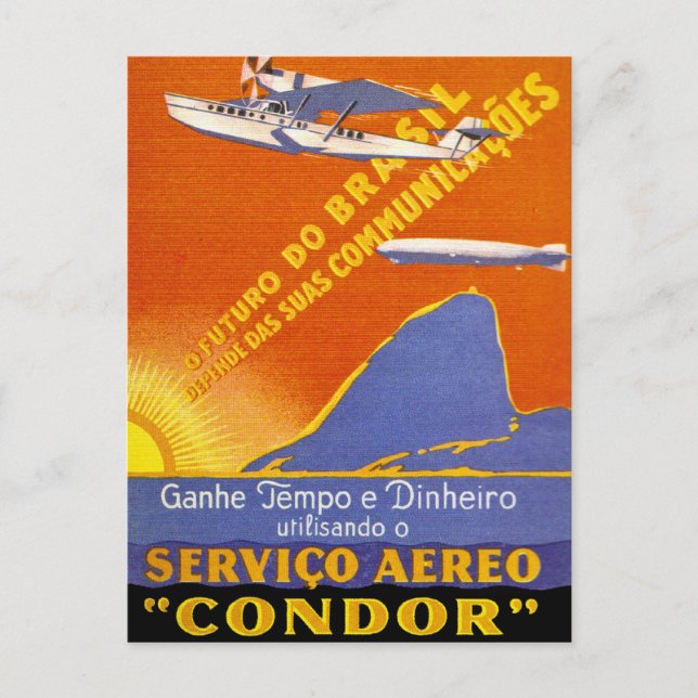 Condor ~ Brazillian Luft Service Vykort (Framsida)