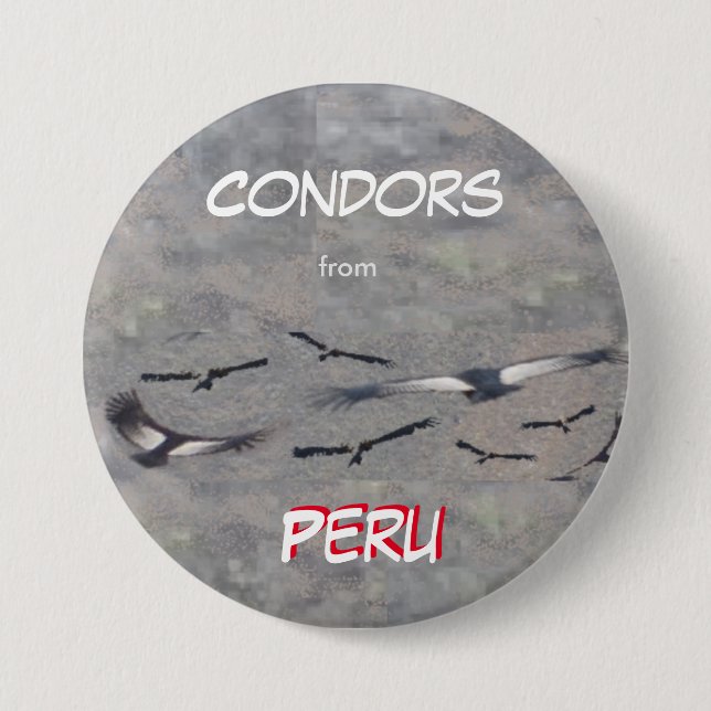 Condors from Peru Button Knapp (Framsida)
